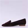 Paul Green Slip On Square Detail Loafer - Brown Suede